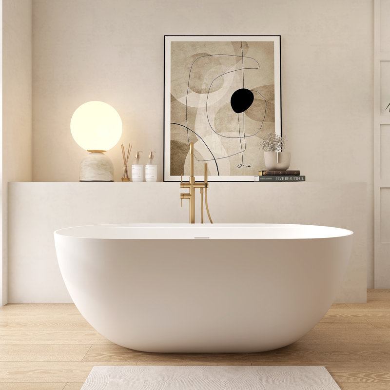 Baignoire de trempage autoportante 59 po. Surface solide