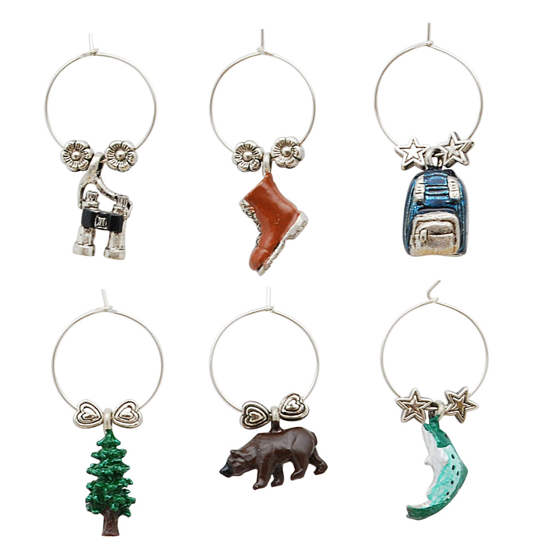 Allibert Take a Hike 6 Piece Wine Charm Set Ebern Designs