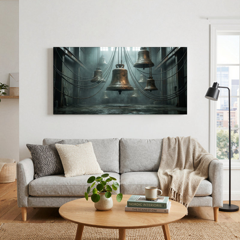 Ensemble de 1 tableau sur toile représentant un clocher, L 32 po x H 16 po, Wrapped Canvas