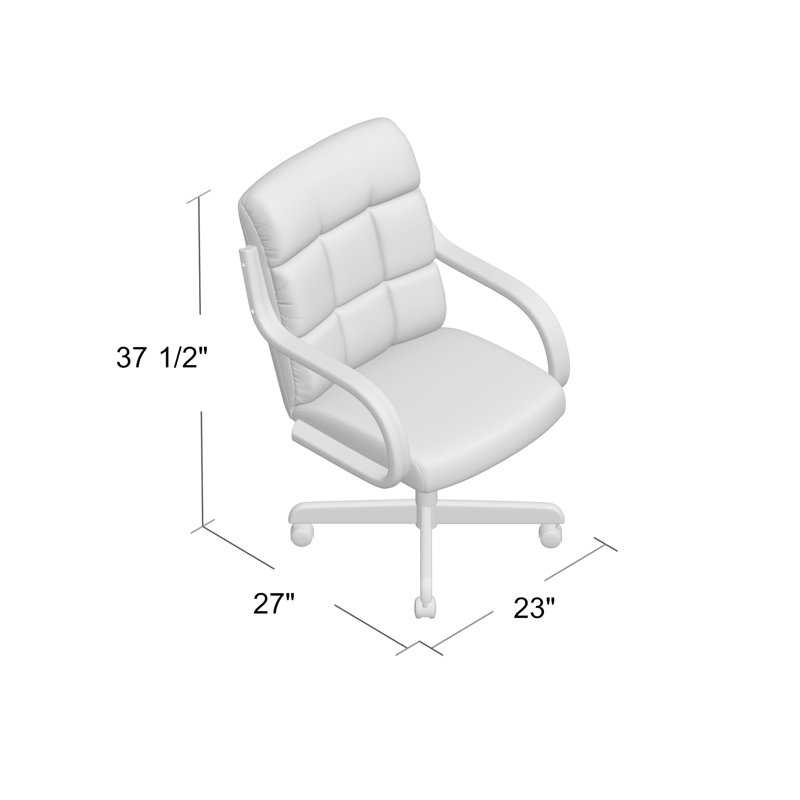 Chaise avec accoudoirs pivotante et pivotante Camile, Cuir brut