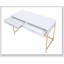 Bureau Ottey blanc brillant et doré