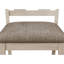 Ensemble de 2 chaises d'appoint transitionnelles Cottage avec sièges rembourrés et découpes à dossier ouvert, tissu beige sur bois massif, L 22,4 po x l 19 po x H 39 po