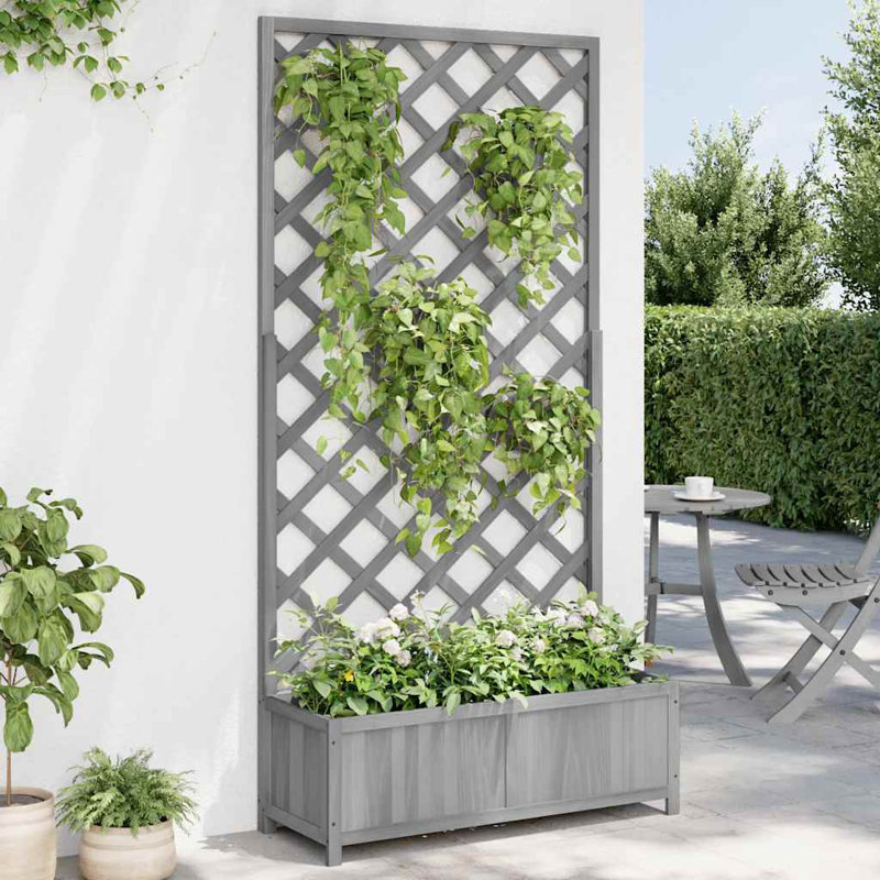 Pot à fleurs Vidaxl, Gris, H 70,9 po x l 35,4 po x P 13,8 po