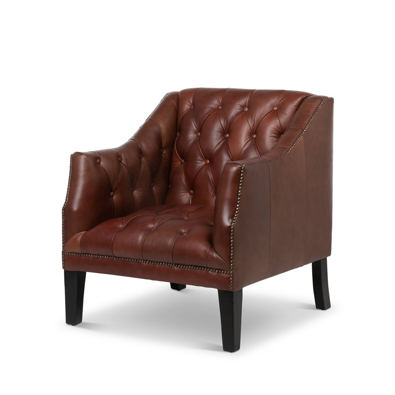 Fauteuil club Brent, Cuir Cordovan