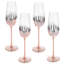 4 Piece 266ml Glass Flute Set