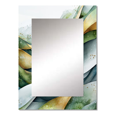 Nature Whispers Of Hard Edge Painting I - Hard Edge Painting Decorative Wall Mirror, Modern Mirror, Printed Metal Art