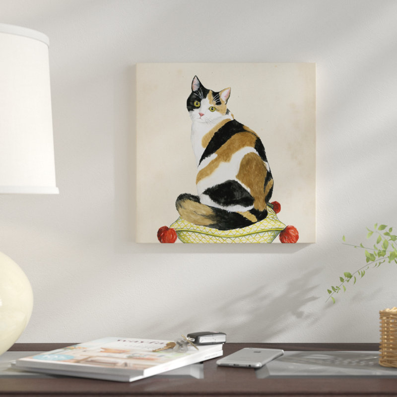 « lady cat iii », reproduction d’impression sur toile, H 26 po x l 26 po x P 1,5 po, Toile tendue, Pas de tapis