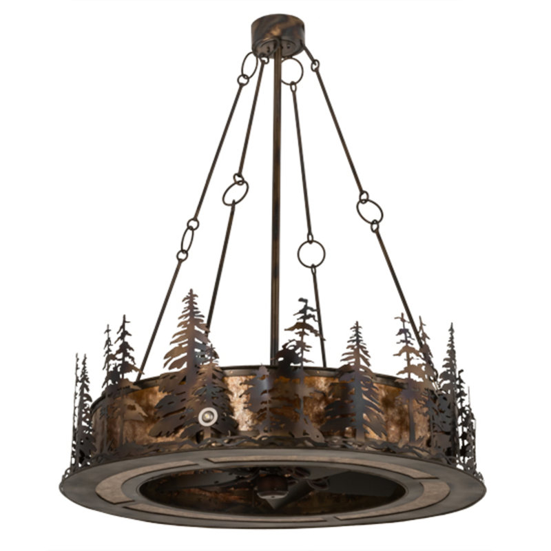 Tall Pines LED Downrod Ceiling Fan