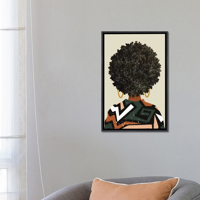 «Black Art Matter», reproduction d'impression, Pas de tapis, H 26 po x l 18 po x 1,5 po, Toile avec cadre noir patiné