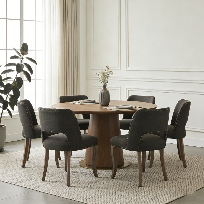 Wooden Dining Chairs Set, Black