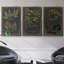 «Foliage Dramatique IV», ensemble de 3 reproductions de photos sur toile-97759093-97759094