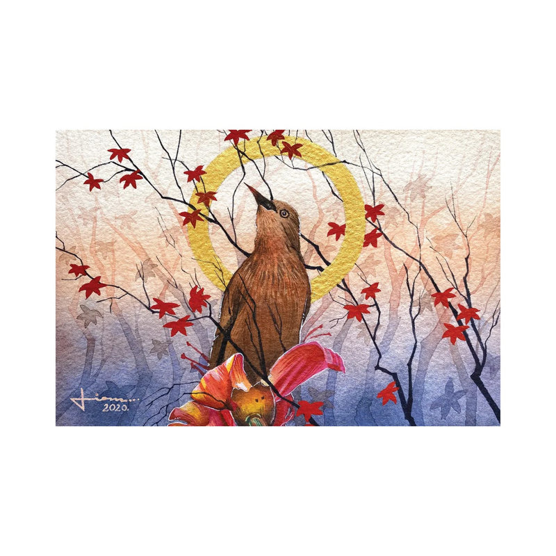 Chestnut Tailed Starling by Liam Kumawat - Wrapped Canvas Gallery-Wrapped Canvas Giclée, 66.04 cm H x 45.72 cm W x 1.91 cm D