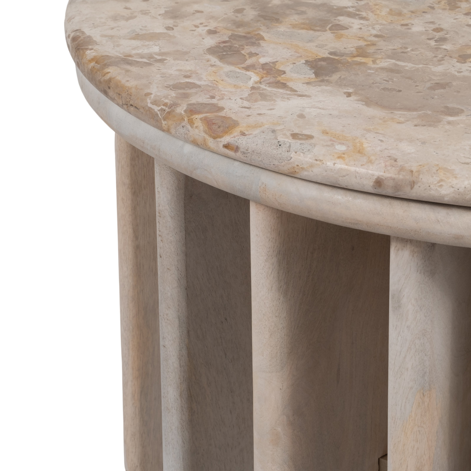 Jeimis 30" Genuine Marble Coffee Table