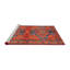 Tapis oriental multicolore tissé à la machine Oriental-379967547