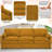 89" Modern Soft Couch With Upholstered Cushion, Chenille Sofa With 2 Well-Filled Pillows, 3-Seat Sofa For Living Room, Bedroom-815314727