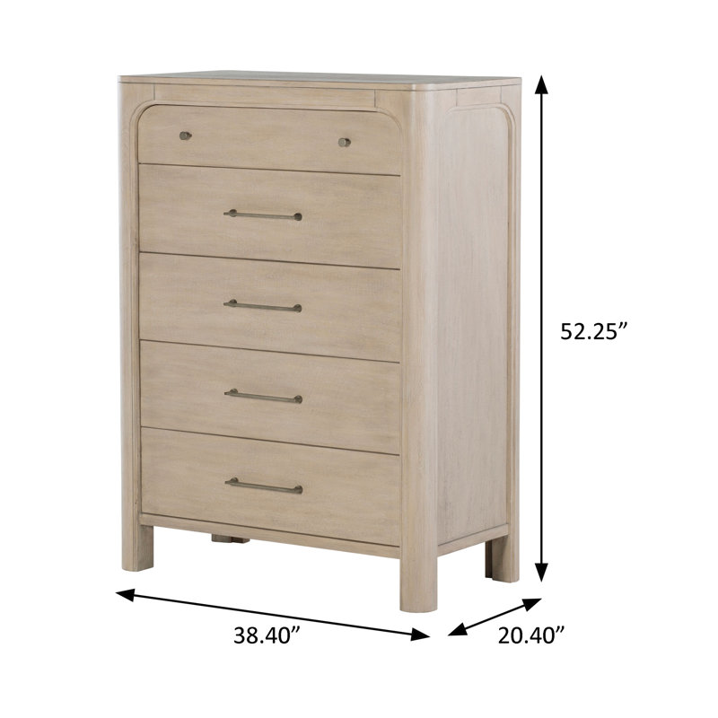 Commode côtière 38,4 po, brun