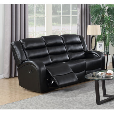 Swader 80 " Faux Leather Sofa Reclining