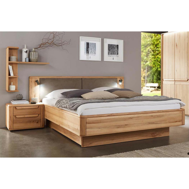 Gloria Solid Wood 4-Piece Bedroom Set with 2 Nightstands and Chest of Drawers, King