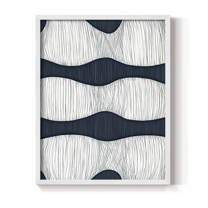 "ABSTRACT Series DCCVII" par J Paul, Blanc / Blanc, H 21 po x l 17 po