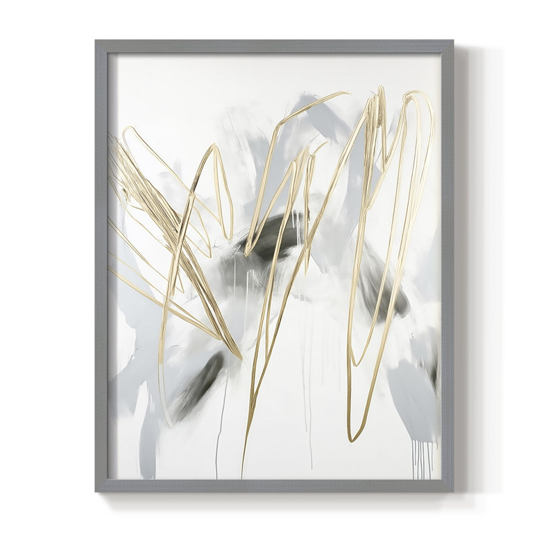 Série ABSTRACT DCCLxxxx, reproduction encadrée - bois massif, H 11 po x l 9 po, Gris