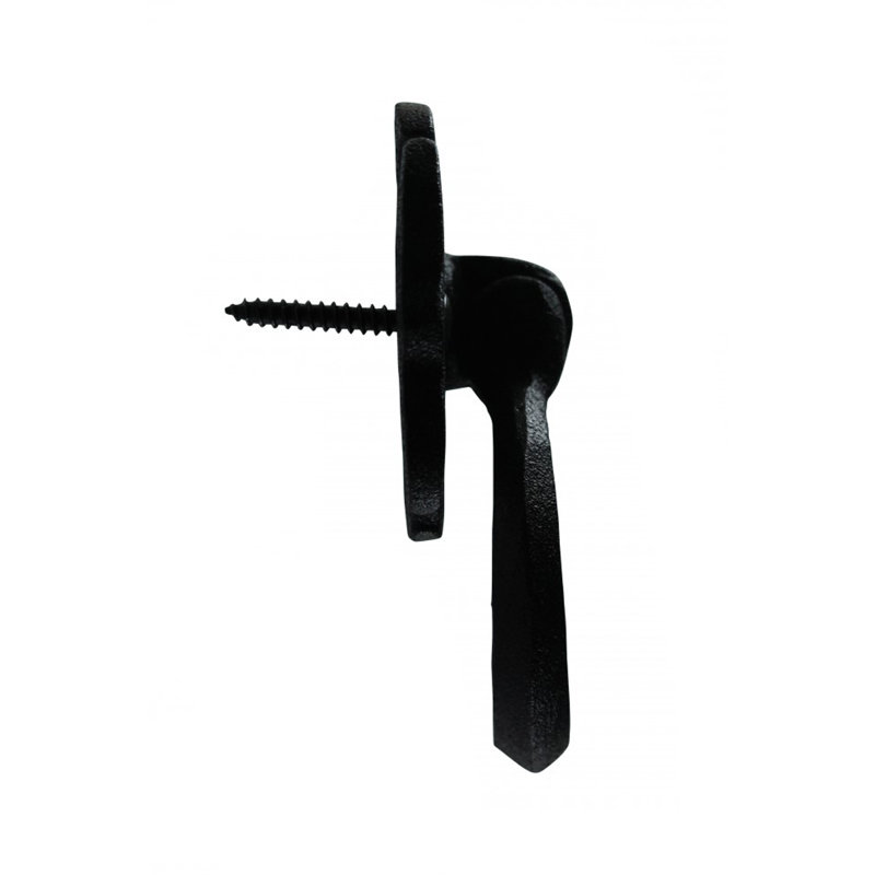 Rustic Black Wrought Iron Cabinet Ring Pulls with Mounting Hardware