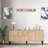 70.9'' Wide Rectangle 5 Cabinets Console Table With 1 Wall Shelf