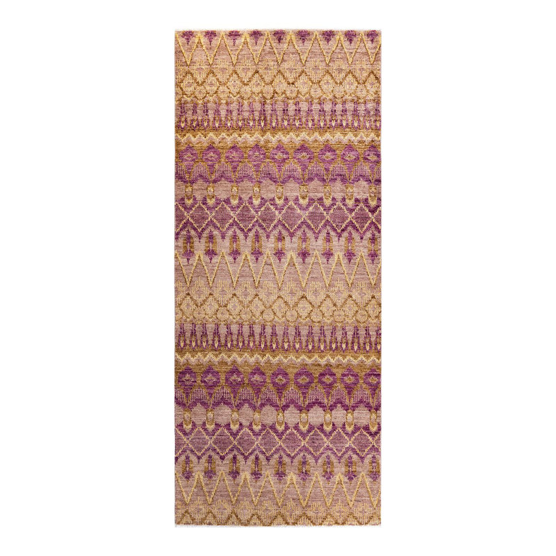 Vannatta One-of-a-Kind 5' X 11'10" New Age Wool Area Rug in Purple