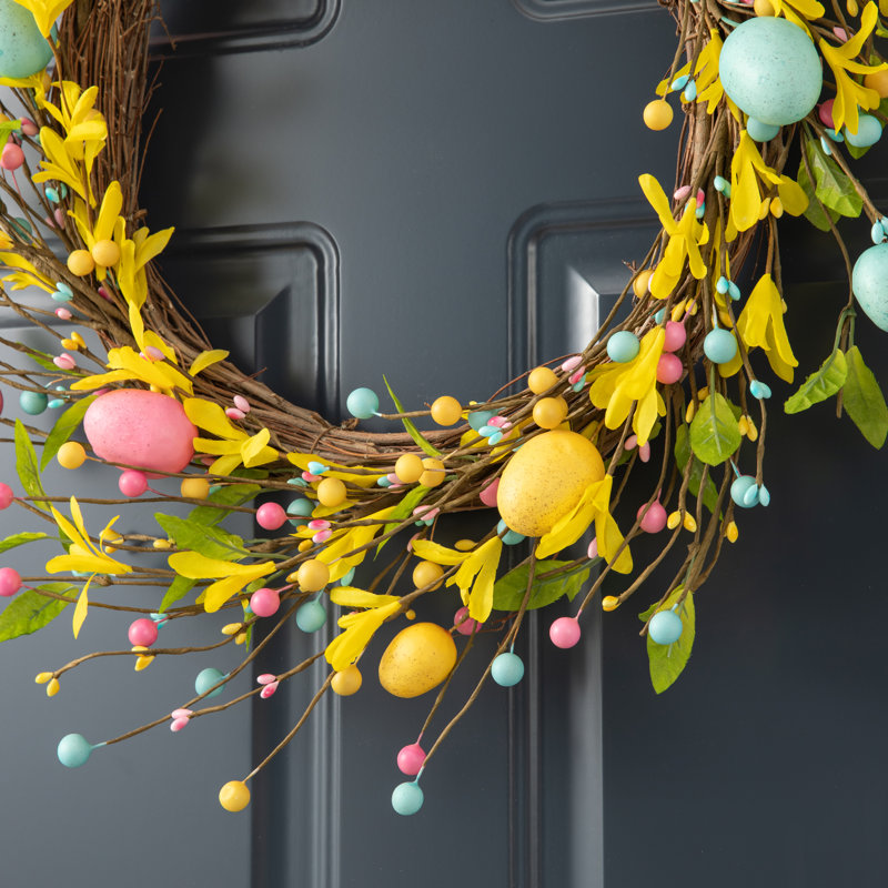22" W Easter Egg Wreath