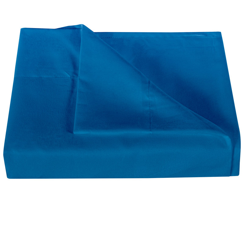 Drap plat en microfibre , Bleu royal, Drap plat de taille très grand