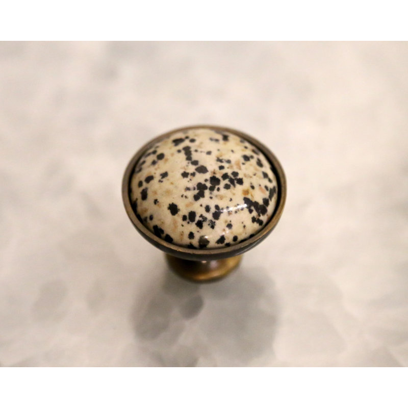 1.25" Diameter Mushroom Knob, Oiled Rubbed Bronze/White/Black