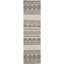 Tapis gris / ivoire en laine / coton tissé à la main à rayures Jacques-1059678484