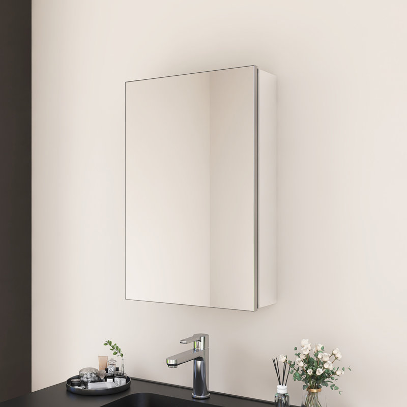 Pharmacie rectangulaire avec miroir, 16"