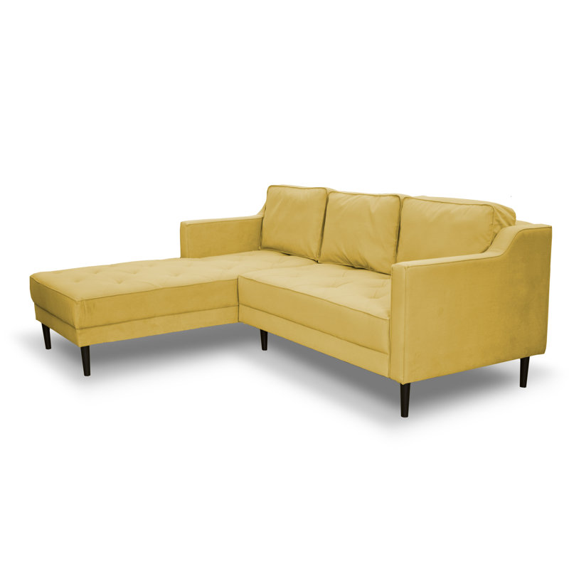 4 Seater Sofa Bed, Yellow, Left Hand Facing