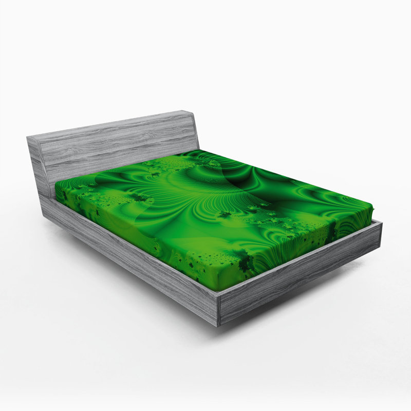 Microfiber Abstract Fitted Sheet, Queen Fitted Sheet