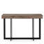 Kaitosi Console rectangulaire en bois gris lavé / sable noir avec tiroir et pieds en métal