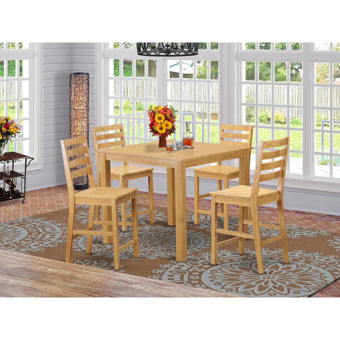 Songer Solid Wood Dining Set Charlton Home® 