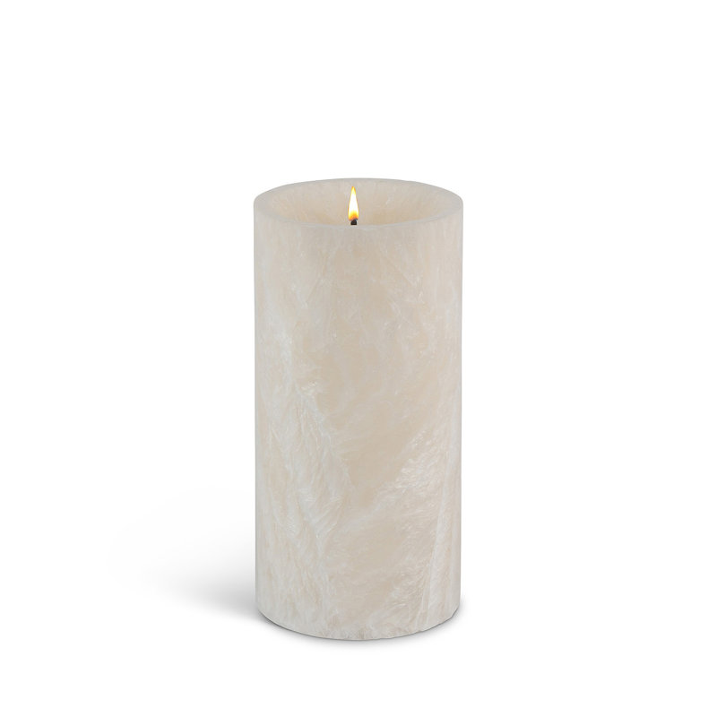 Wax Glow Wick Straight Edge Pillar Candle, 3"x6"