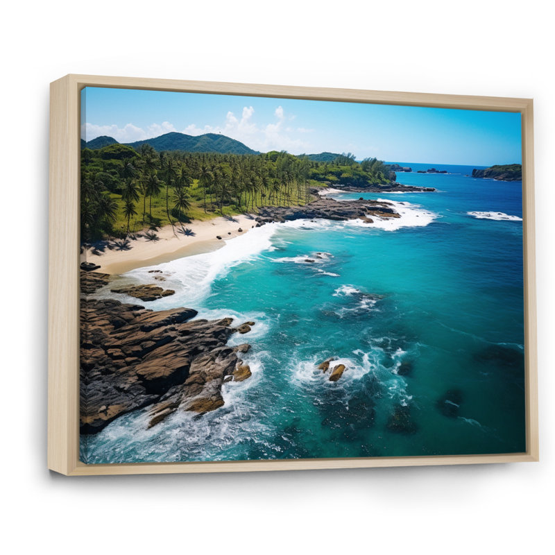 Ballico Caraibe Paradise Found II - reproduction sur toile, 24" H x 32" W, Cadre naturel flottant