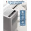 Climatiseur portatif 3-en-1 10 000 BTU - Refroidissement, déshumidificateur et ventilateur - Fonctionnement silencieux, télécommande, minuterie 24H, mode veille, ensemble de fenêtre pour les pièces jusqu'à 450 pieds carrés Pi. - Panneau de contrôle noir