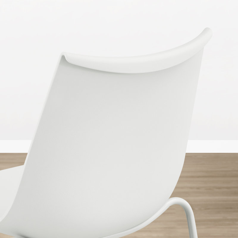 Chaises de salle à manger empilables, Blanc