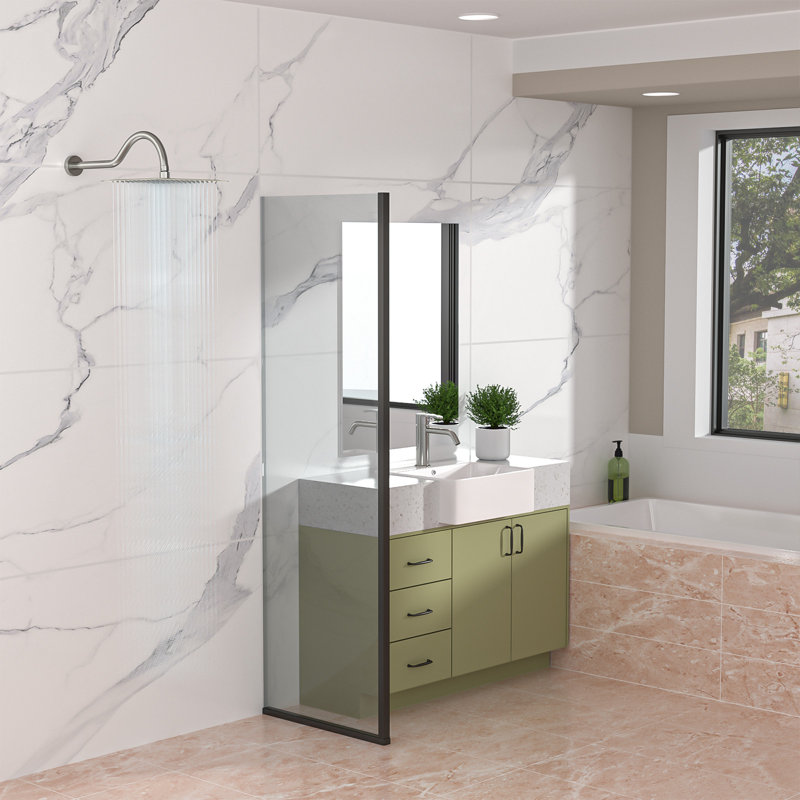 Bras de douche mural 17 pouces avec bras de douche en acier inoxydable, Nickel brossé