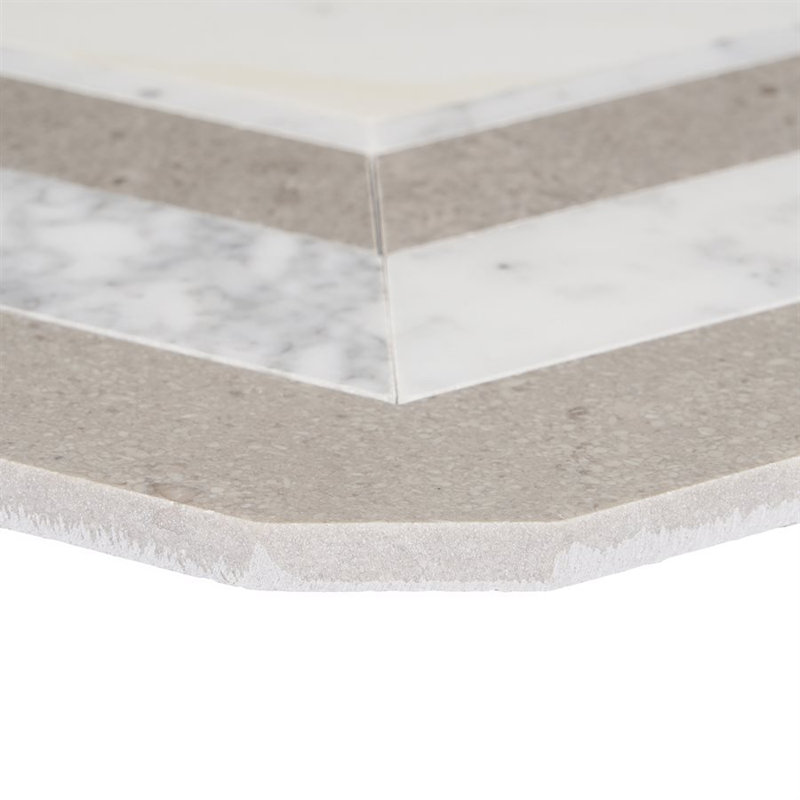 Tenor Marble Random Mosaic Wall & Floor Tile, Cream