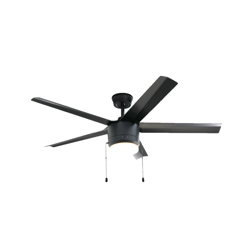 Rockford 52 inch Indoor/Outdoor Matte Black Ceiling Fan with LED Light Kit