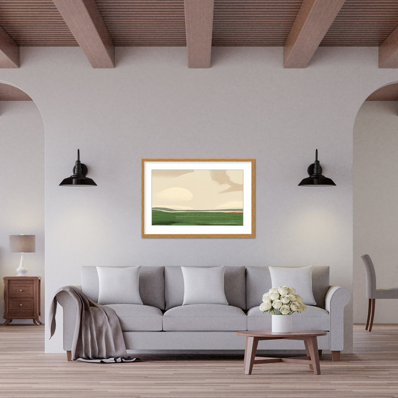 Nature Inspired Ethereal Horizons: Sky And Field In Grand Scale, 32" H x 48" W