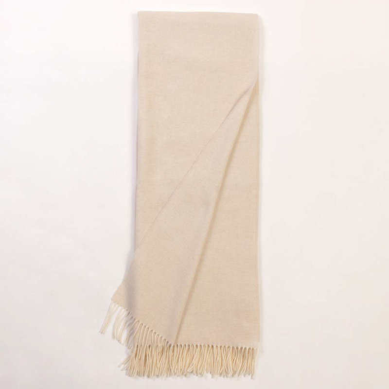 Dayle Hand Woven Throw Blanket, Ivory