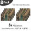 Ensemble de 8 napperons East Urban Home Boho Art
