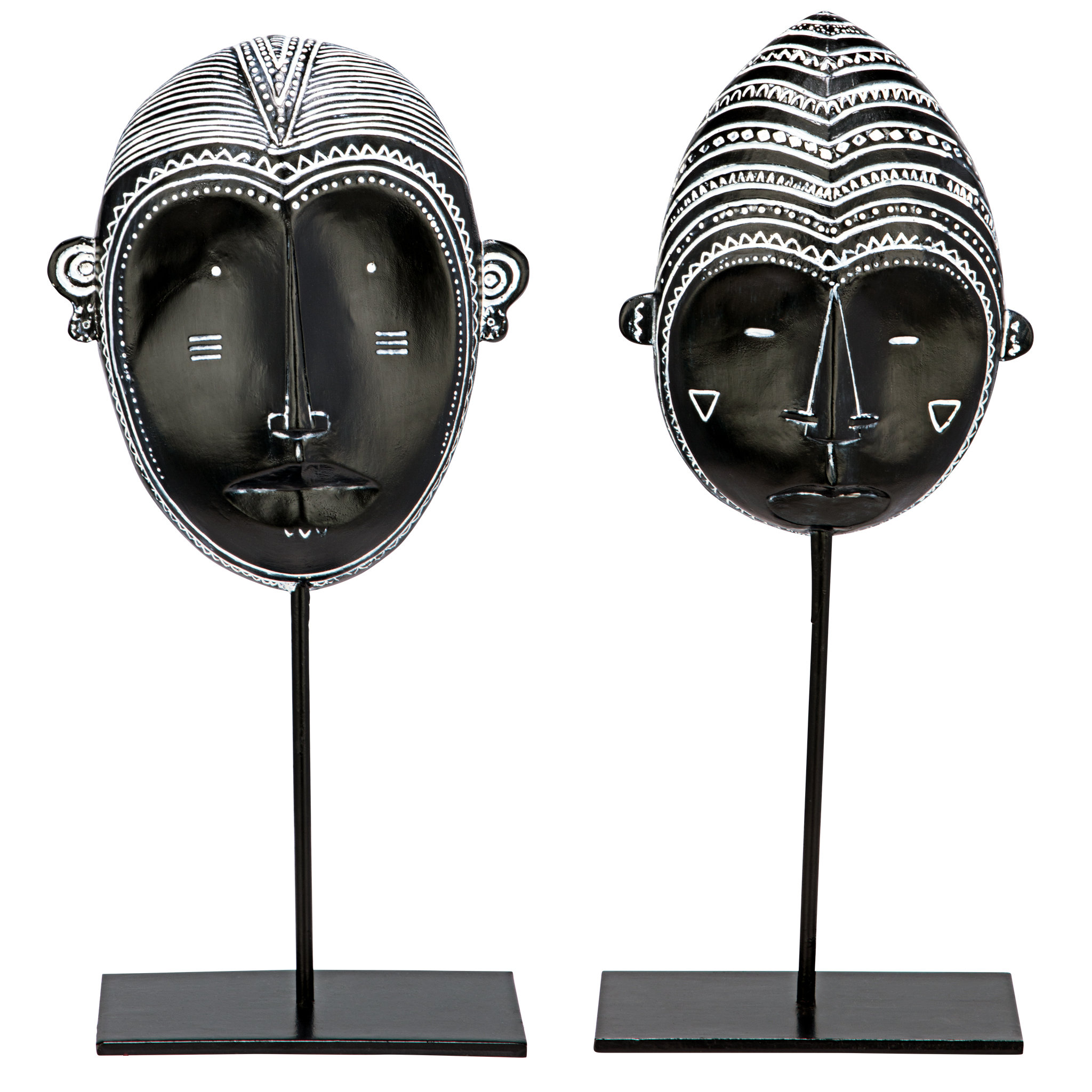 Design Toscano 2 Piece Yohure African Tribal Mask Bust | Wayfair