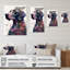 «Cute Germand Dog», art floral - peinture sur toile-711897726-711897715