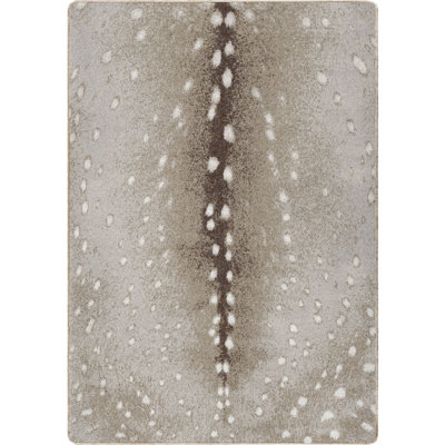 Tapis gris / gris à imprimé animal Dancy