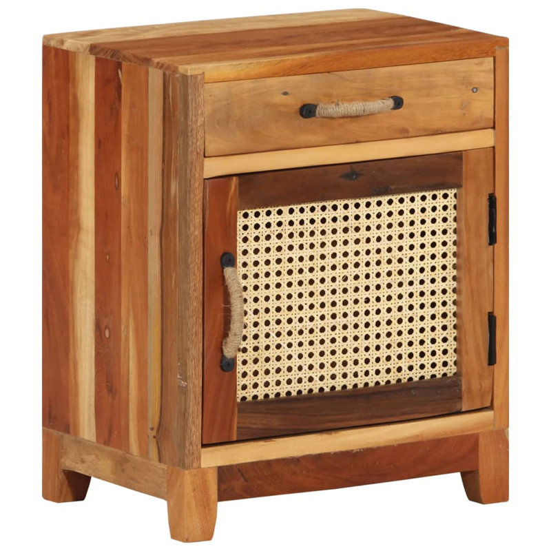 Armoire de chevet en bois massif récupéré 15,7 po x 11,8 po x 19,7 po VidaXL